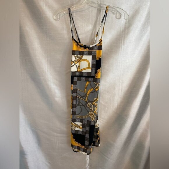 Revamped Chains and Belts  Backless Halter Mini Dress Ladies M - Picture 3 of 13